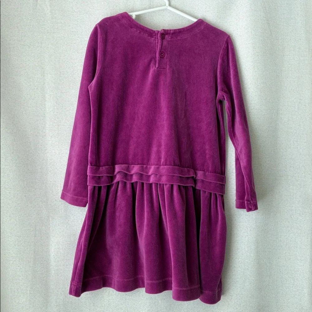Hanna Andersson Sz 110 US 5 Bundle of 2 Dresses Gray Purple Heart Boden Gap
